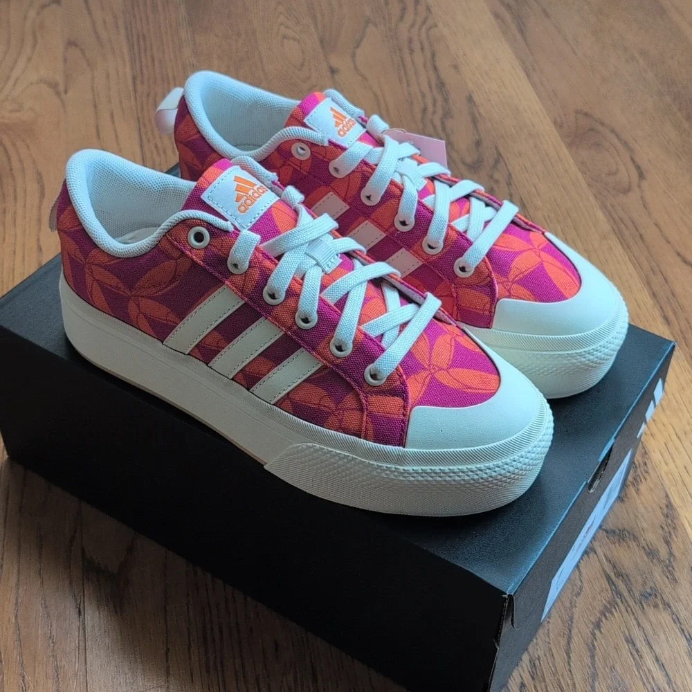 NIB FARM Rio Bravada 2.0 Platform Sneaker Adidas Collab Women's Size 7 Tucan